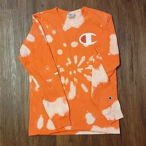 Bleached Champion Long Sleeve Tee